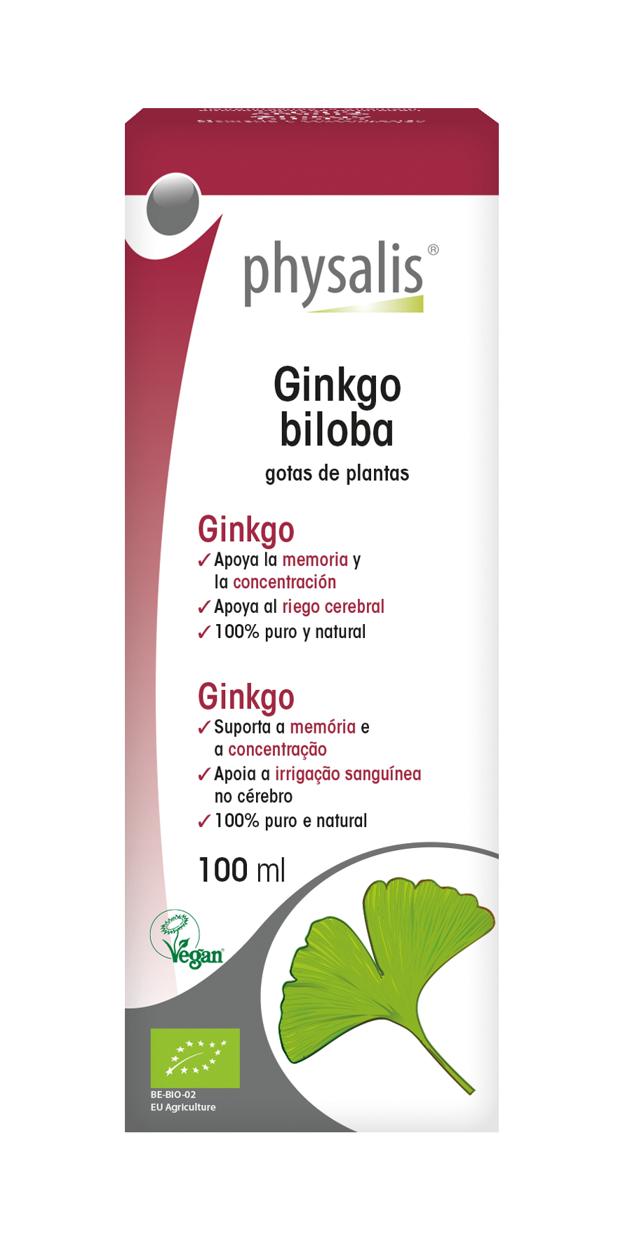 Ginkgo biloba Gotas de plantas