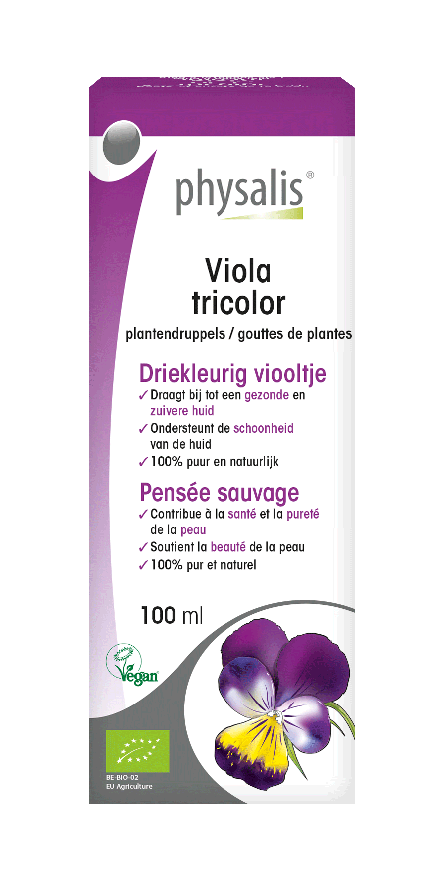 Viola tricolor Gouttes de plantes