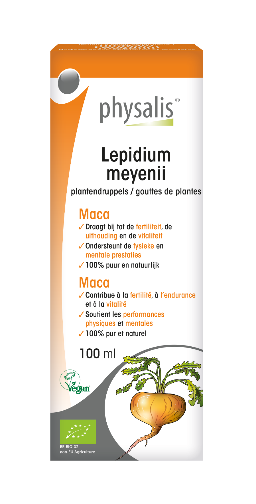Lepidium meyenii Plantendruppels